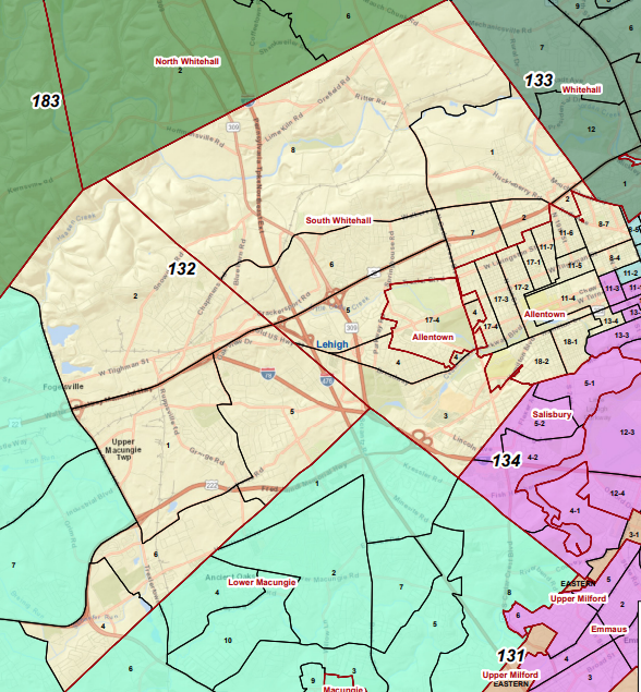 132nd Legislative District Map